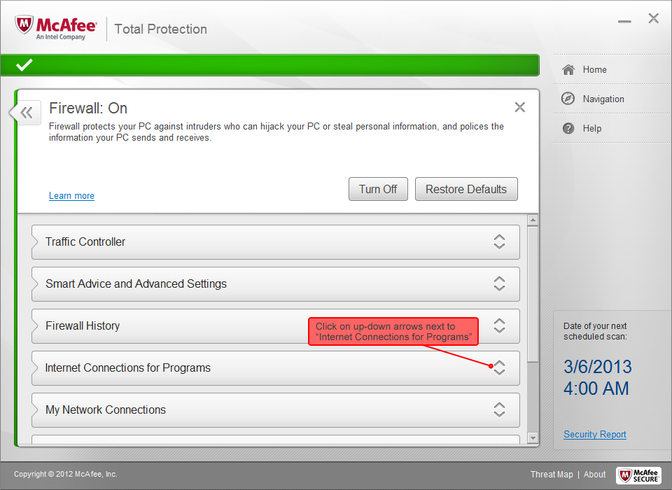 McAfee Total Protection settings 3