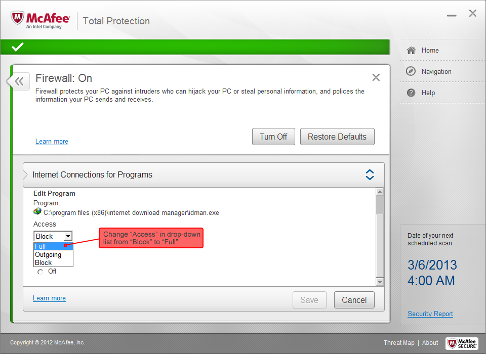 McAfee Total Protection settings 5