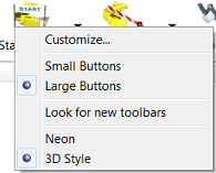 IDM toolbar right click menu item